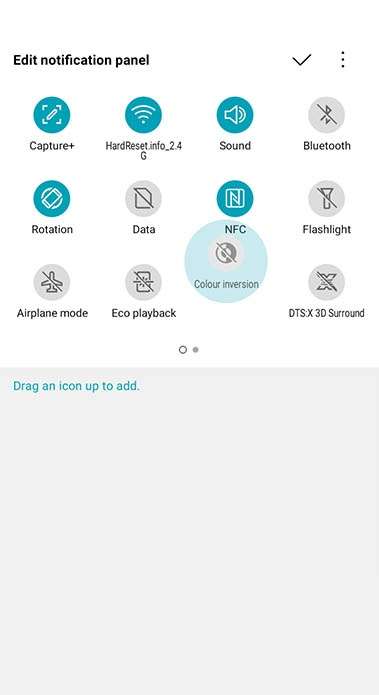 LG K42 change top menu icons