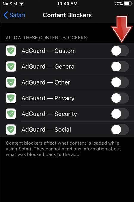 APPLE iPhone 11 Pro Max Content blockers