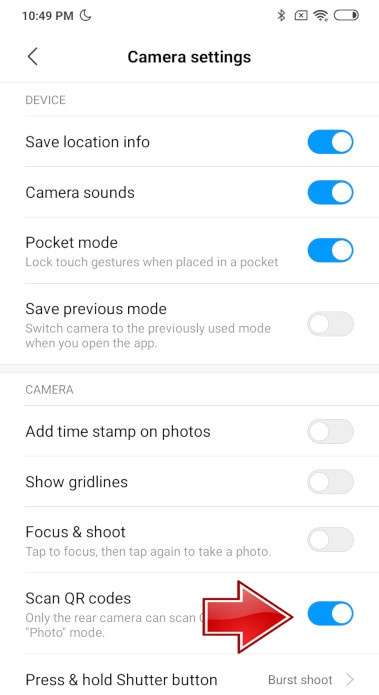 QR Codes XIAOMI Mi A3
