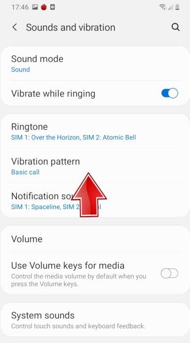 Vibration pattern SAMSUNG Galaxy S21 FE 5G