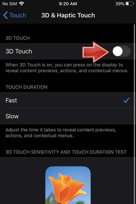 APPLE iPhone 11 3d touch enable