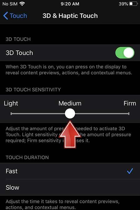 APPLE iPhone 11 3d touch sensitivity