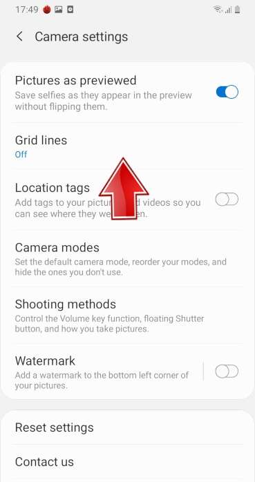 Grid lines SAMSUNG Galaxy A11