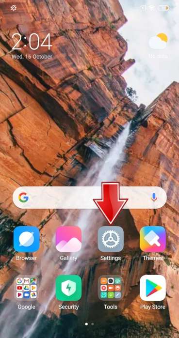 XIAOMI Redmi Note Home screen