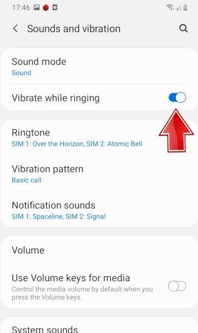 Vibration while ringing SAMSUNG Galaxy S21 FE 5G