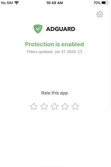 APPLE iPhone 6 adblock active