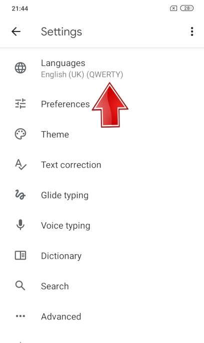Language XIAOMI Redmi 4 (China)