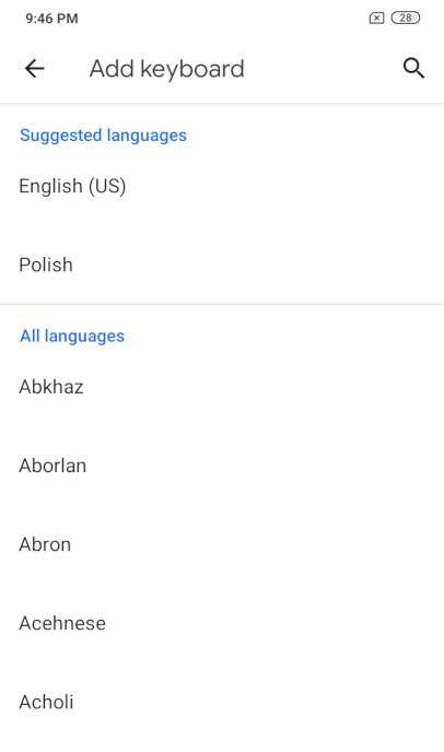 Choose language XIAOMI Redmi 4 (China)