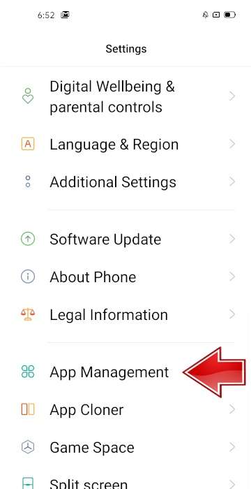 Defulat apps 1 OPPO A15