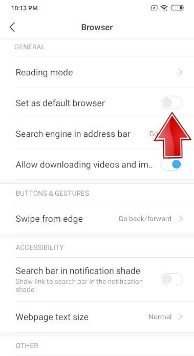how to set default app in redmi note 10 pro
