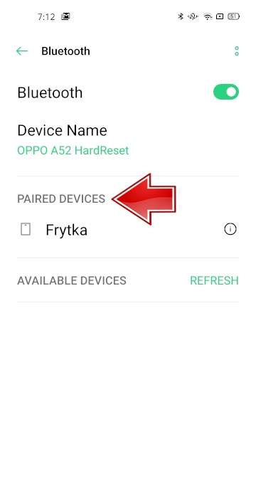 Paired devices OPPO A74