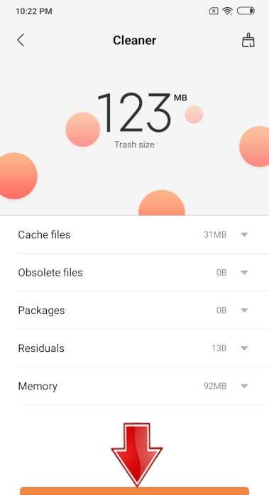Clean up XIAOMI Redmi Note 8