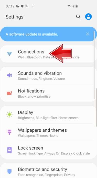 samsung galaxy a10 network settings
