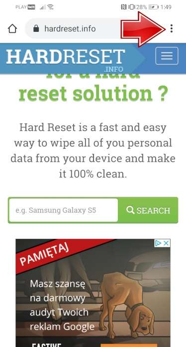 SAMSUNG Galaxy A71 5G Clear browsing data