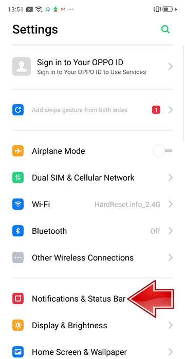 OPPO A53s Settings