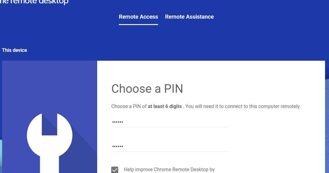 OPPO A5 (2020) Chrome Remote Desktop PIN