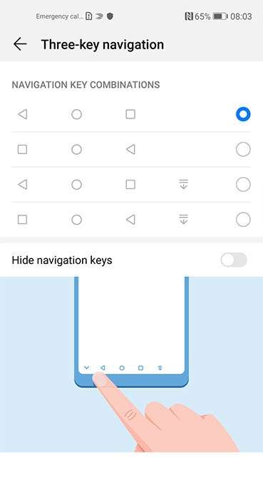 HUAWEI Y5 lite (2022) custom navigation bar