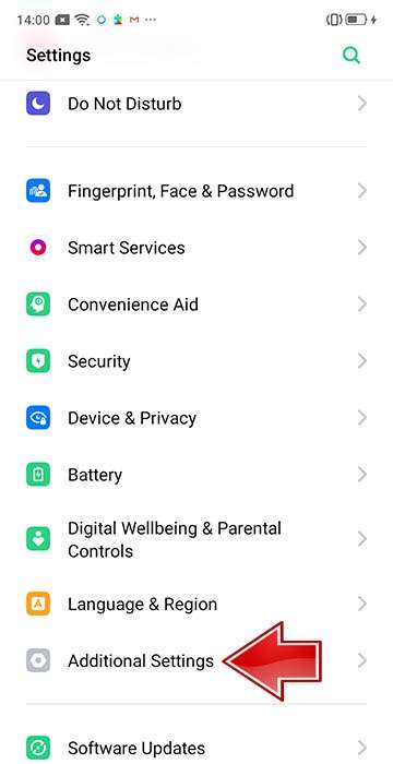 OPPO A74 Settings