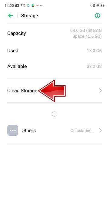 OPPO A74 Storage