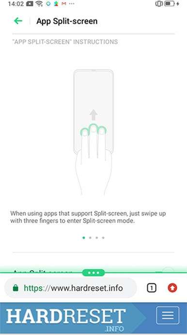 OPPO A3s use split screen
