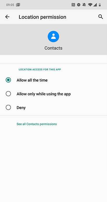 OnePlus 10T Location permission