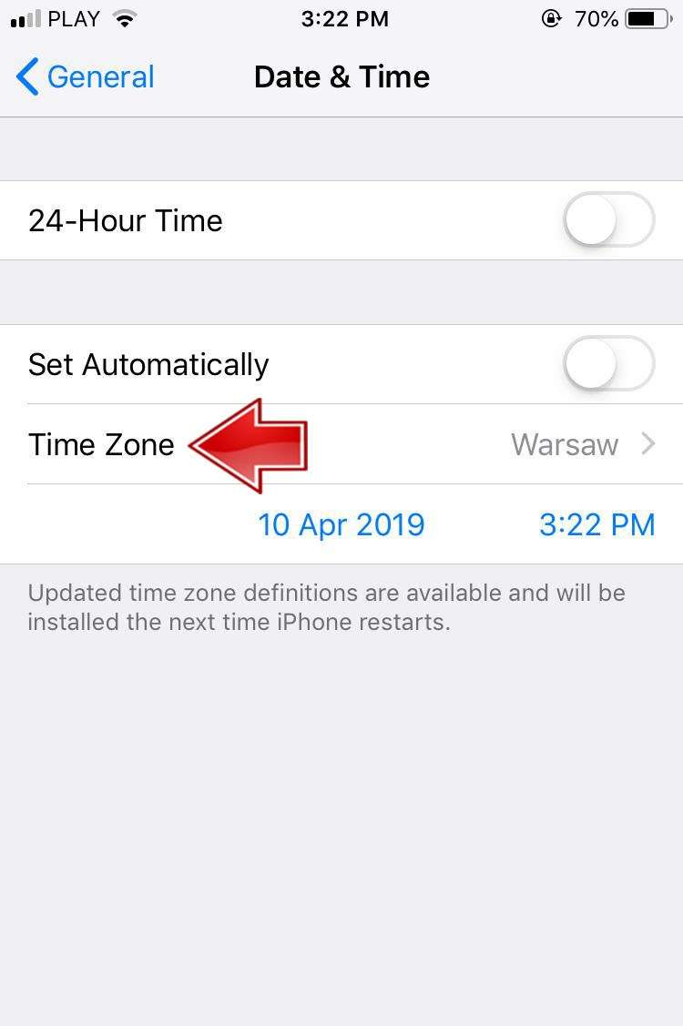 how to change date and time in iphone 13
