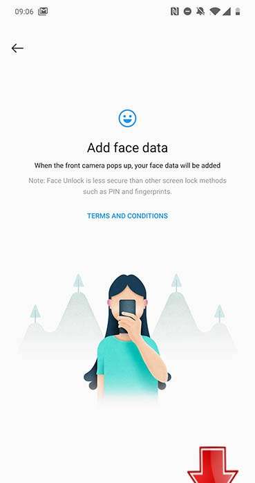 OnePlus 10T Add face data