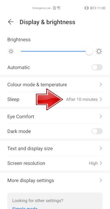 sleep HUAWEI Y6 (2019)
