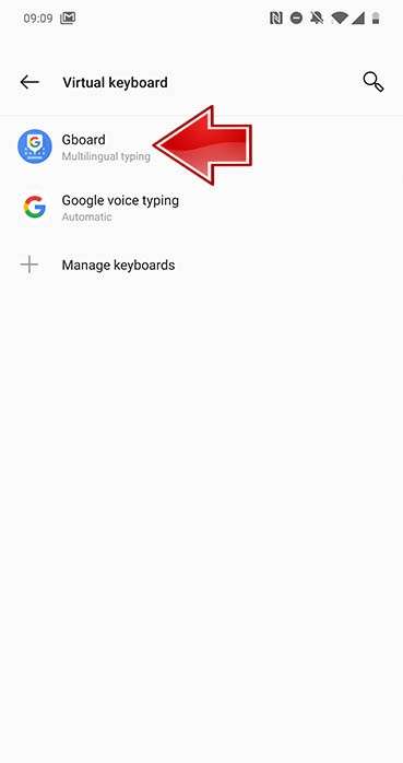 OnePlus 10T Virtual keyboard