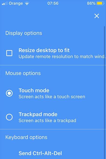 OnePlus 10T Chrome Remote Desktop Settings